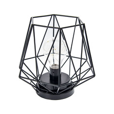 Подсвечник Русские подарки Геометрия с LED подсветкой 18x11 см