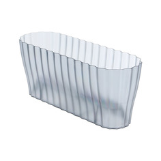 Кашпо Plastia triola 38см прозрачное серое