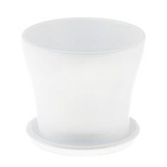 Кашпо с поддоном 108 Scheurich alaska white d11