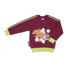 Толстовка Lucky Child МИ-МИ-МИШКИ бордовая 128-134