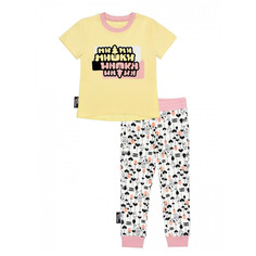 Пижама с брюками Lucky Child МИ-МИ-МИШКИ желтая 110-116