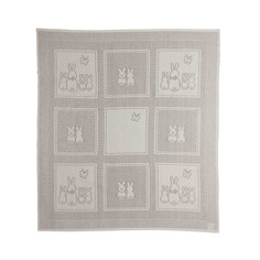 Плед Myb Bunny Squares 76х102см слоновая кость