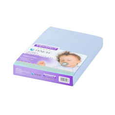 Простыня Traumeland на резинке трикотажная Jersey голубая