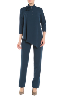 Комплект: свободная блуза, классические брюки и брошь Adzhedo