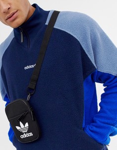 Черная сумка с логотипом-трилистником adidas Originals BK6730-Черный