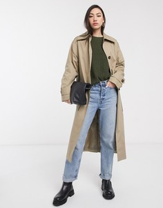 Светло-бежевый тренч бойфренда ASOS DESIGN