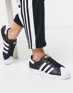 Кроссовки белого/черного цвета adidas Originals Superstar-Белый