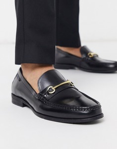 Черные кожаные лоферы Ben Sherman-Черный