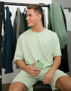 Зеленая пижама с шортами ASOS DESIGN-Зеленый