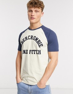 Белая футболка с круглым вырезом Abercrombie & Fitch-Белый