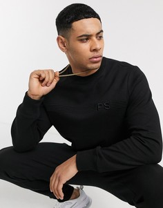 Черный свитшот с однотонным вышитым логотипом PS Paul Smith