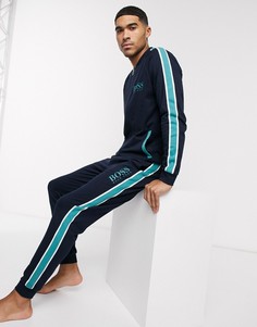 Темно-синие джоггеры от комплекта с логотипом BOSS bodywear Authentic-Темно-синий