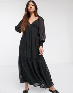 Черное платье макси Vila-Черный