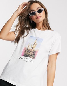 Футболка с фотопринтом кактуса ASOS DESIGN-Белый
