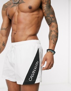 Белые шорты для плавания с логотипом Calvin Klein-Белый
