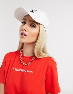 Кепка с логотипом Calvin Klein Jeans-Белый
