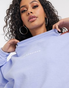 Свитшот в стиле oversized синего цвета Missguided-Синий