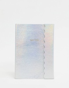 Блокнот цвета металлик Skinnydip-Серебряный