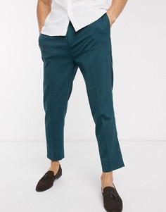 Зеленые зауженные брюки до щиколотки ASOS DESIGN-Зеленый