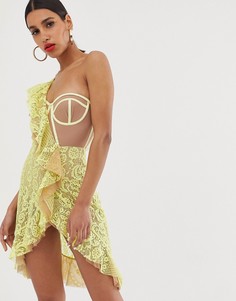 Кружевное платье For Love & Lemons Tati-Желтый