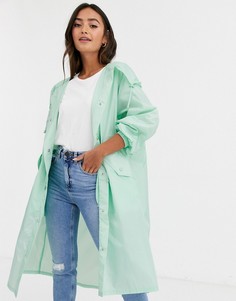 Легкая куртка мятного цвета с капюшоном ASOS DESIGN-Розовый