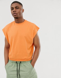 Оранжевая короткая свободная майка ASOS DESIGN-Оранжевый