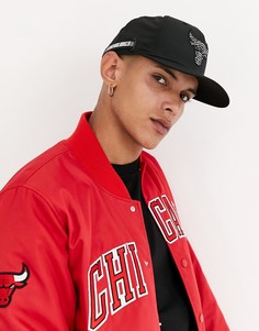 Черная регулируемая кепка с монохромной лентой New Era NBA 9fifty Chicago Bulls-Черный