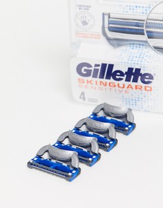 Набор из 4 сменных лезвий для бритвы Gillette - SkinGuard Sensitive-Бесцветный