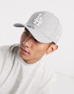 Серая регулируемая бейсболка New Era MLB 9fifty LA-Серый