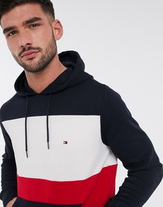Худи в стиле колор блок с логотипом-флагом Tommy Hilfiger-Мульти
