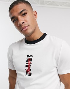 Футболка из органического хлопка с вышивкой ASOS DESIGN-Белый
