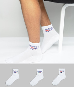 Набор из 3 пар белых носков Reebok BQ2224-Белый