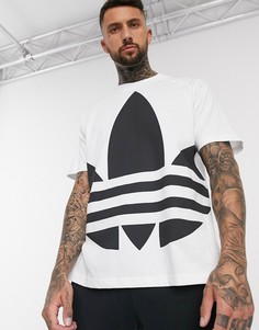 Белая футболка с логотипом-трилистником adidas Originals-Белый