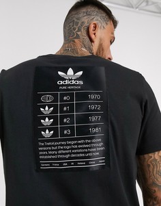 Черная футболка с логотипом-трилистником adidas Originals Рremium-Черный