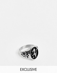 Серебристое кольцо со львом Reclaimed Vintage Inspired эксклюзивно для ASOS-Серебряный