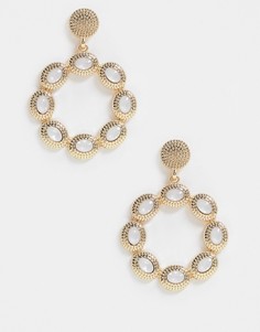 Золотистые серьги с подвесками ASOS DESIGN-Золотой