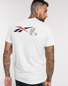 Футболка с принтом на спине Reebok-Белый