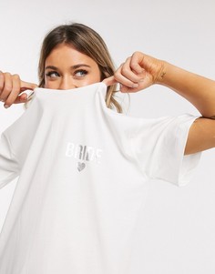 Пижамная футболка ASOS DESIGN-Белый