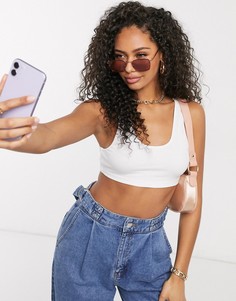 Белый кроп-топ ASOS DESIGN