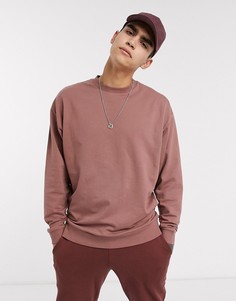 Коричневый легкий свитшот в стиле oversized от ASOS DESIGN