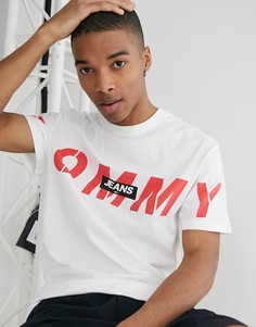 Свободная белая футболка с логотипом Tommy Jeans-Белый