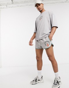 Шорты для плавания от комплекта с принтом ASOS DESIGN-Мульти
