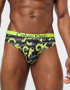 Желтые трусы с принтом Calvin Klein-Желтый