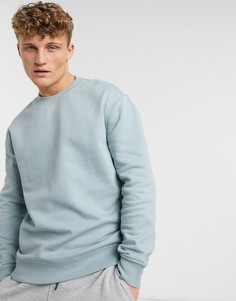 Голубой свитшот с круглым вырезом New Look-Синий