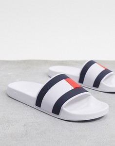 Белые шлепанцы Tommy Hilfiger-Белый