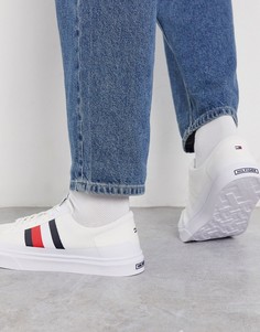 Белые кроссовки с полосками Tommy Hilfiger-Белый