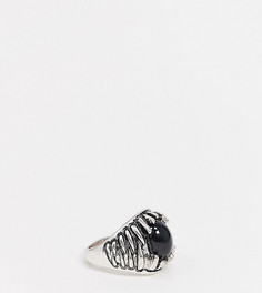 Серебристое кольцо с дизайном "зубы" Reclaimed Vintage Inspired-Серебряный