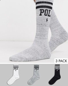 Спортивные носки с логотипом Polo Ralph Lauren-Белый