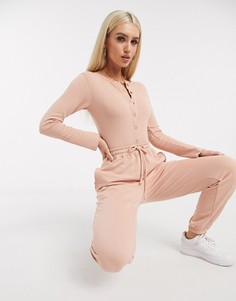 Светло-розовые oversized-джоггеры от комплекта Missguided-Розовый
