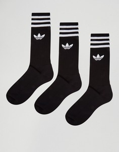 3 пары черных носков adidas Originals-Черный